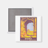 Vintages Rom-Reiseplakat Magnet (Vorderseite/Rückseite)