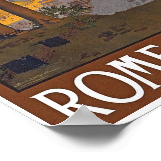 Vintages Rom-Reiseplakat Poster (Ecke)