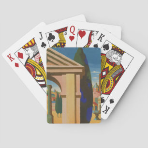 Vintages Rom Reiseplaner Kunst Spielkarten