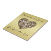 Vintages romanisches Ehepaar, Mann und Frau, Gold Fliese (Seite)