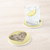 Vintages romanisches Ehepaar, Mann und Frau, Gold Getränkeuntersetzer (Seite)