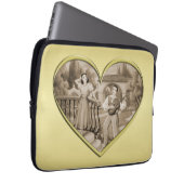 Vintages romanisches Ehepaar, Mann und Frau, Gold Laptopschutzhülle (Vorne Rechts)