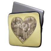 Vintages romanisches Ehepaar, Mann und Frau, Gold Laptopschutzhülle (Vorderseite Links)
