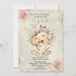 Vintages Romantisches Brautparty Einladung