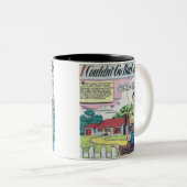 Vintages Romantisches Comic der 50er Jahre Zweifarbige Tasse (VorderseiteRechts)
