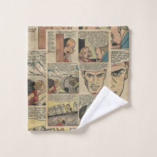 Vintages Romantisches Comic Layout Waschlappen