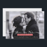 Vintages Romantisches Foto Save the Date<br><div class="desc">Moderne Kalligraphie und ein Vintages Banner machen dieses minimalistische Design zu einer großartigen Wahl für zeitgenössische Hochzeitsfeiern! Farben können auf den Anzug Ihres Motivs angepasst werden,  senden Sie mir einfach eine Nachricht.</div>