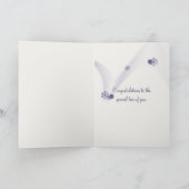 Vintages romantisches Hochzeitsangebot Karte (Innenseite)