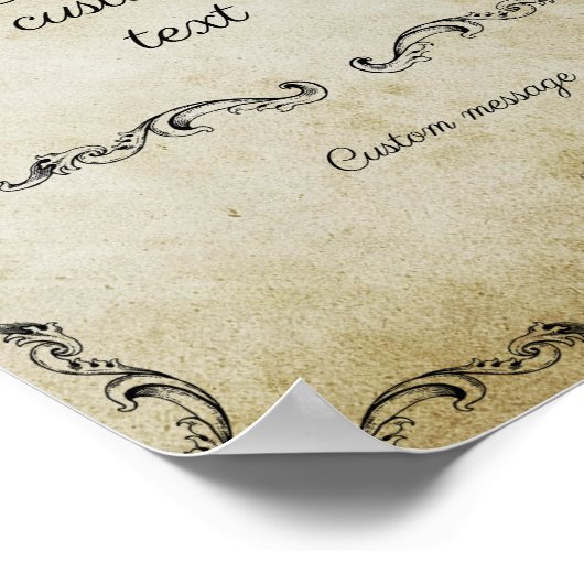 Vintages romantisches Hochzeitszeichen Poster (Ecke)