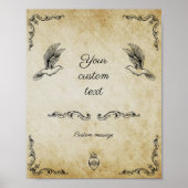 Vintages romantisches Hochzeitszeichen Poster (Vorne)