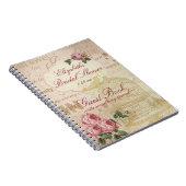 Vintages romantisches Liebe-Brautparty-Gast-Buch | Notizblock (Rechte Seite)