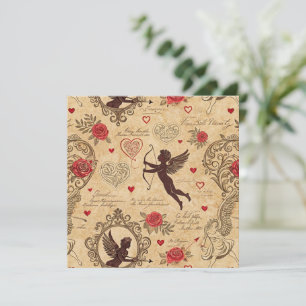 Vintages romantisches Muster Cupids (10)