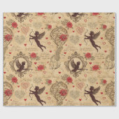 Vintages romantisches Muster Cupids (10) Geschenkpapier (Flach)