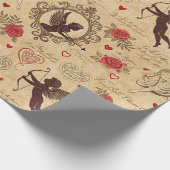 Vintages romantisches Muster Cupids (10) Geschenkpapier (Ecke)