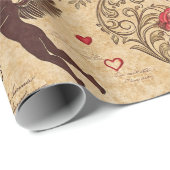 Vintages romantisches Muster Cupids (10) Geschenkpapier (Rolleneckpunkt)