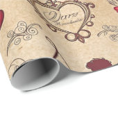 Vintages romantisches Muster Cupids (2) Geschenkpapier (Rolleneckpunkt)