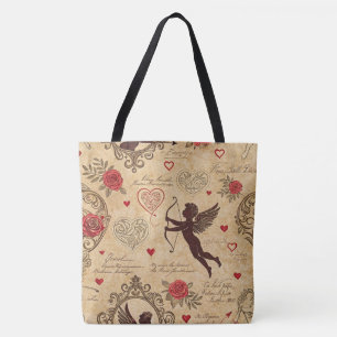Vintages romantisches Muster Cupids (4) Tasche