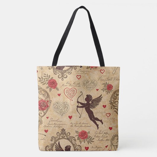 Vintages romantisches Muster Cupids (4) Tasche (Vorderseite)