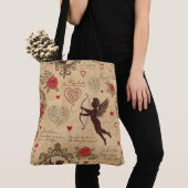 Vintages romantisches Muster Cupids (4) Tasche (Von Nahem)