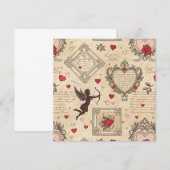 Vintages romantisches Muster Cupids (8) (Vorne/Hinten)