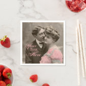 Vintages romantisches Paar Serviette (Beispiel)