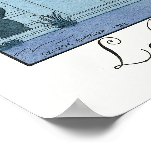 Vintages Romantisches Portrait Poster (Ecke)