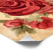 Vintages romantisches Valentinstag Poster (Ecke)