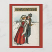 Vintages romantisches Viktorianisches Paar Postkarte (Vorderseite)