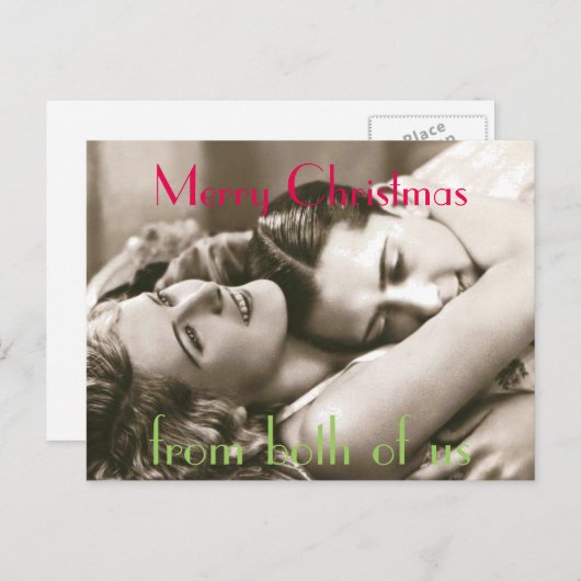 Vintages romantisches Weihnachten von beiden von (Vorne/Hinten)