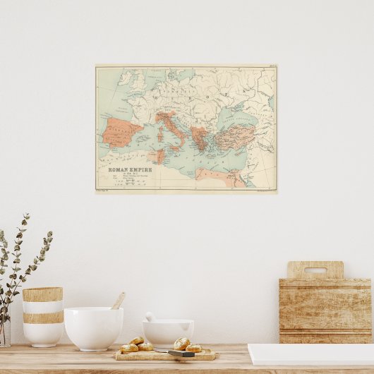 Vintages Römisches Reich Karte 1895 Poster (Küche)