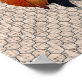 Vintages Rooster-Design-Poster Poster (Ecke)