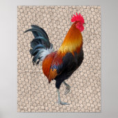 Vintages Rooster-Design-Poster Poster (Vorne)
