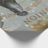 Vintages Rooster Ephemera Dekoupage Wrapping Paper Geschenkpapier (Ecke)