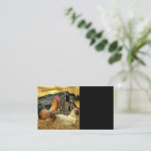 Vintages Rooster Hens Rustikales Barcoop Visitenkarte (Stehend Vorderseite)