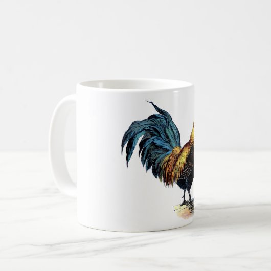 Vintages Rooster Kaffeetasse (Vorderseite Links)