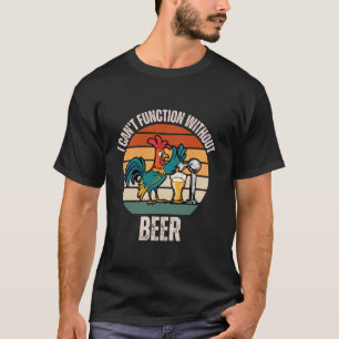 Vintages Rooster kann ich ohne Bier-Liebe nicht fu T-Shirt