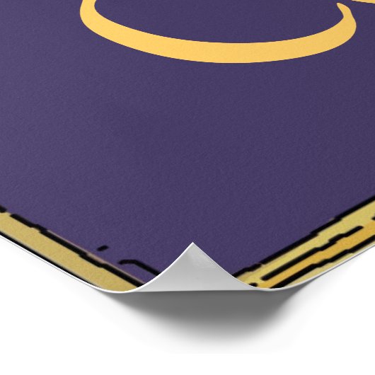 Vintages Rooster-Poster, Text bearbeiten Poster (Ecke)