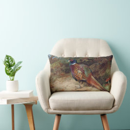 Vintages Rooster und Hen Pheasant Lendenkissen