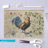 Vintages Rooster Ven Map Tissue Paper Seidenpapier (Handwerk)