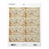 Vintages Rooster-Wetter-Vane Rustic Wedding Label (Vorne)
