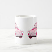 Vintages rosa Auto Kaffeetasse (Mittel)