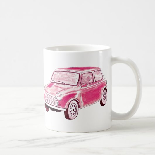 Vintages rosa Auto Kaffeetasse (Rechts)