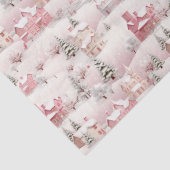 Vintages rosa Baummuster Seidenpapier (Detail)
