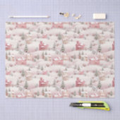 Vintages rosa Baummuster Seidenpapier (Handwerk)