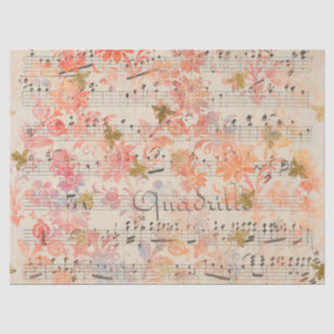 Vintages Rosa Blume Honey Bee Tissue Paper Seidenpapier