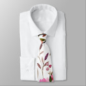 Vintages, rosa Blumenmuster Krawatte (Gebunden)