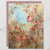 Vintages rosa Blumenpapier (Vorne/Hinten)