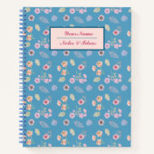 Vintages rosa Blumenpapier Notizblock (Vorderseite)