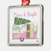 Vintages Rosa Camping Ornament Aus Metall (Links)