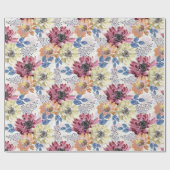 Vintages Rosa-Chrysanthemum Geschenkpapier (Flach)